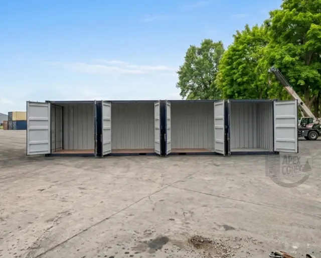 Open side-door shipping containers